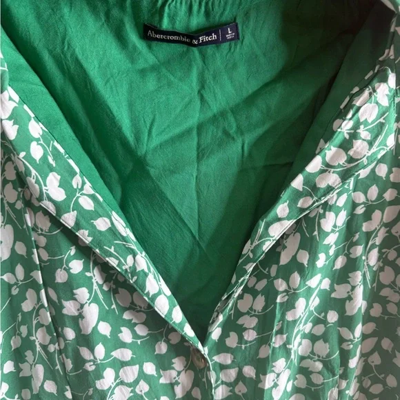 Abercrombie and Fitch Green Floral Women's romper large - Picture 4 of 15